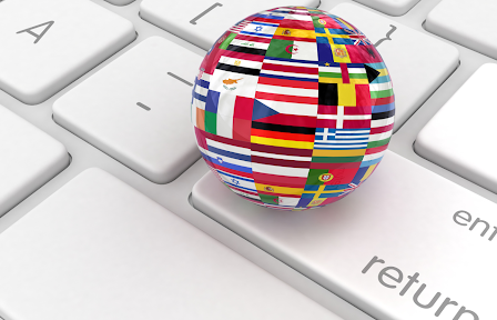 a globe showing potential of digital translation